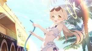 浇花可爱女孩