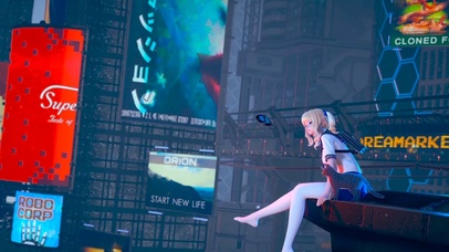 赛博朋克 城市少女