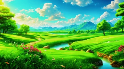 清新护眼郊外美景