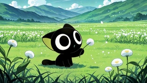 青青山野里的软萌罗小黑