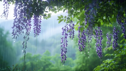 紫藤花细雨