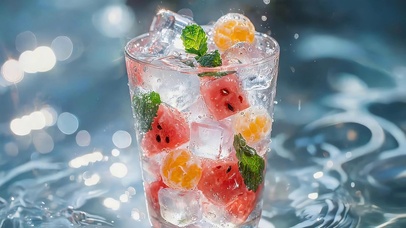 夏日水果汽水