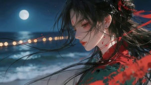 海边古风女孩