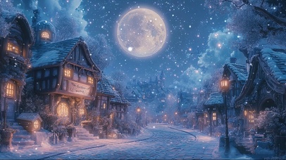 圆月静谧古镇小屋