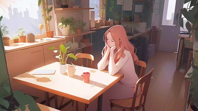 随着音乐感受阳光