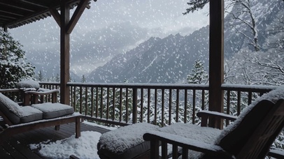 【雪景】山中的大雪