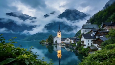 青山湖边小镇