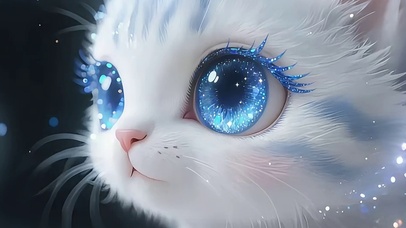 白猫蓝眼