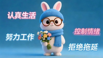 认真生活 努力工作