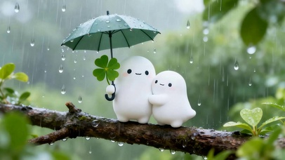 雨天可爱小精灵