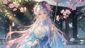 治愈樱花女孩