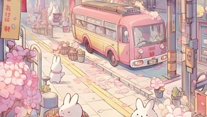 樱花街道巴士兔兔