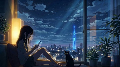 少女和她的猫