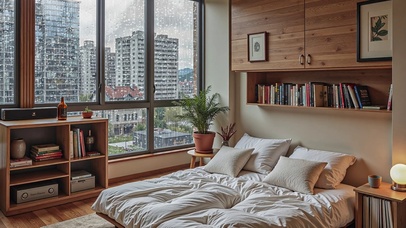 【雨景】雨天的卧室