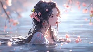 樱花散落