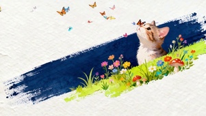 小清新花喵之约治愈萌趣春日小景