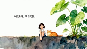 女孩与猫咪
