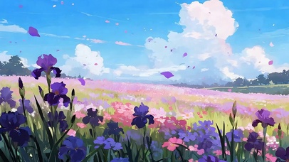 白云花草树木