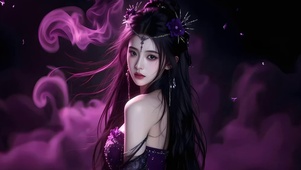 紫色美女