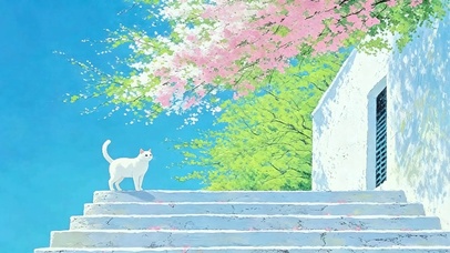 治愈樱花小猫4K