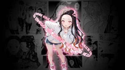 可爱祢豆子 文字环绕