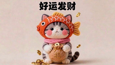 好运发财 小猫祝福