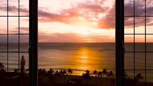 唯美海边夕阳