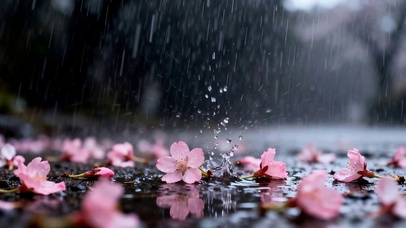 雨滴花朵