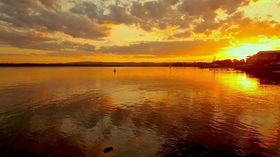 唯美江上晚霞4K