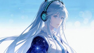 二次元耳机女孩
