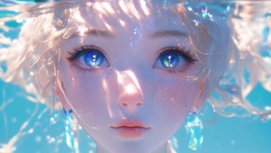 水下眼睛里有星星