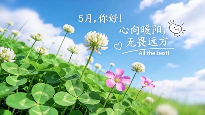 四叶花的5月祝福
