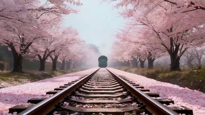 樱花火车