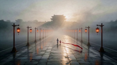 长街灯影