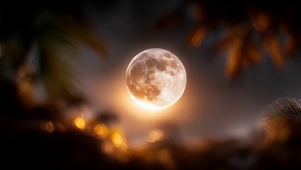 夜晚的月亮