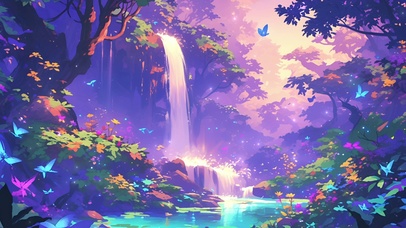 梦幻森林瀑布
