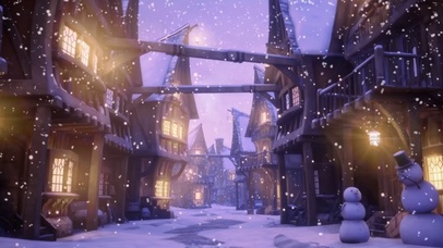 街道雪景