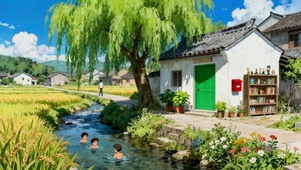 小清新夏日小镇