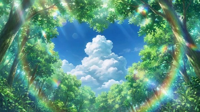 阳光与绿意的邂逅