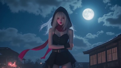 月夜清纯性感酷飒美少女