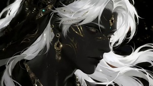 黑色男人白发