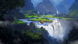 青山绿水云雾