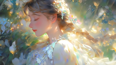 油画少女