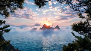 夕阳山川