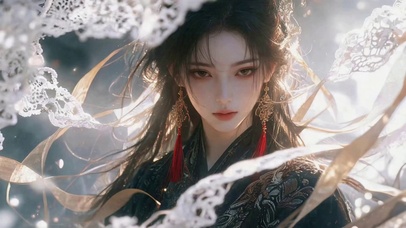 氛围感逆光古风美女