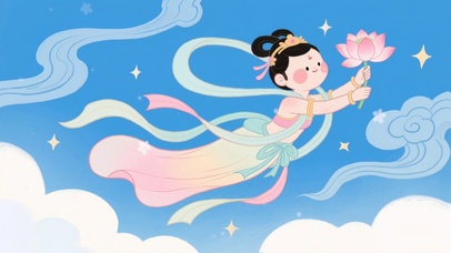 蓝空莲影逸仙姿