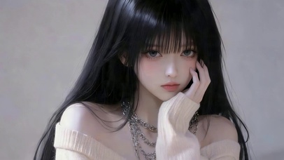 长发可爱女孩