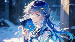 雪中少女