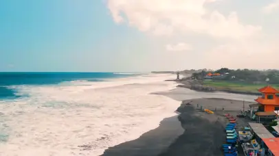 4k自然风光 海边别墅 沙滩