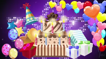 卡通过生日生日蛋糕舞台背景